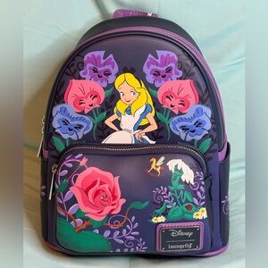 Loungefly x Disney Alice in Wonderland Talk to the Flowers Backpack & Wallet
